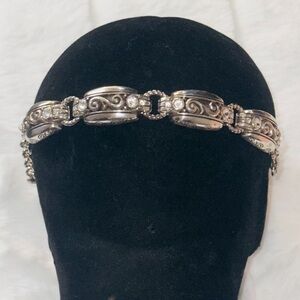 Vtg Retired Brighton Silver Plated adjustable Bracelet